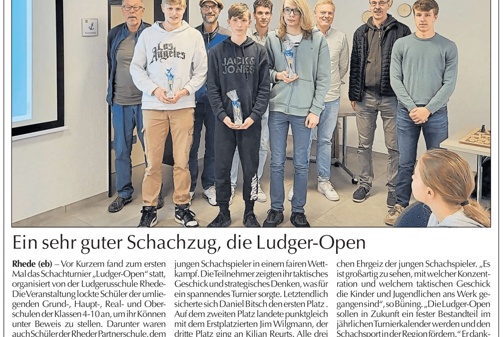 EL-Kurier, 02.07.2024 – Ein sehr guter Schachzug, die Ludgerus-Open