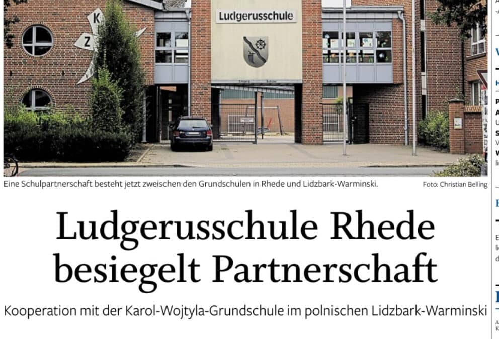 Ems-Zeitung, 25.09.24 – „Ludgerusschule Rhede besiegelt Partnerschaft“